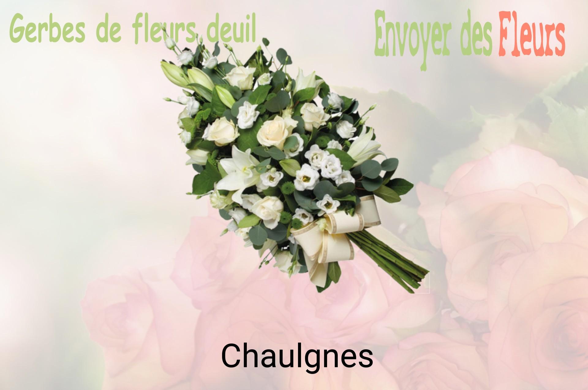 Gerbe de fleurs de deuil livrée à Chaulgnes